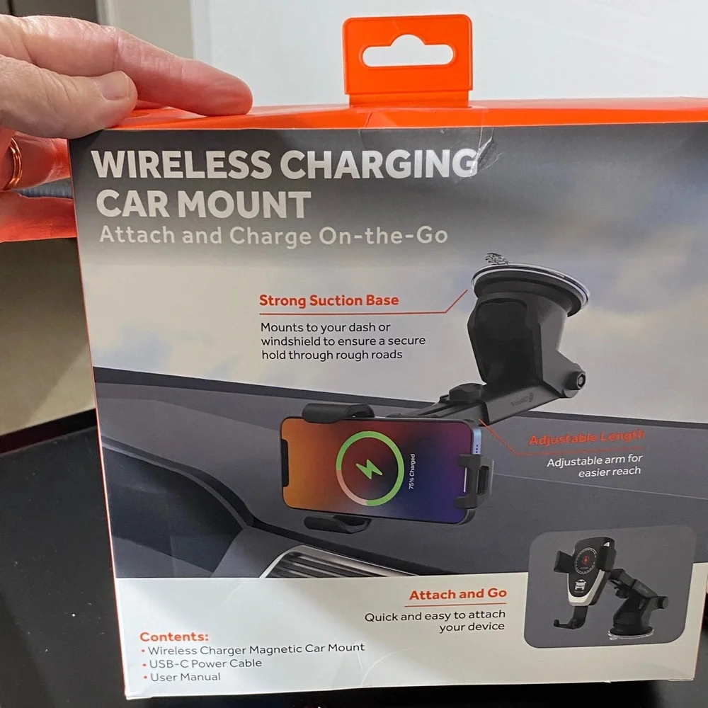 Griffin Black Wireless Charging Car Mount